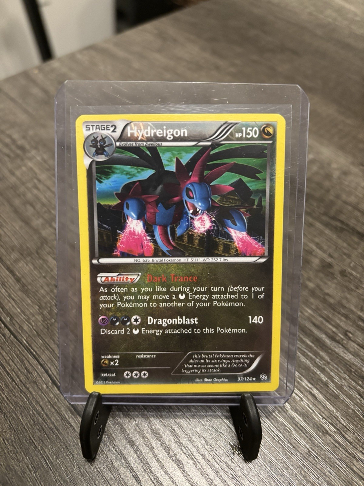 Pokémon TCG Hydreigon Dragons Exalted Reverse Holo Card 97/124