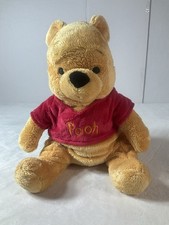 Disney Store Winnie the Pooh Plush Bear 16 Classic Red Shirt Stuffed Toy
