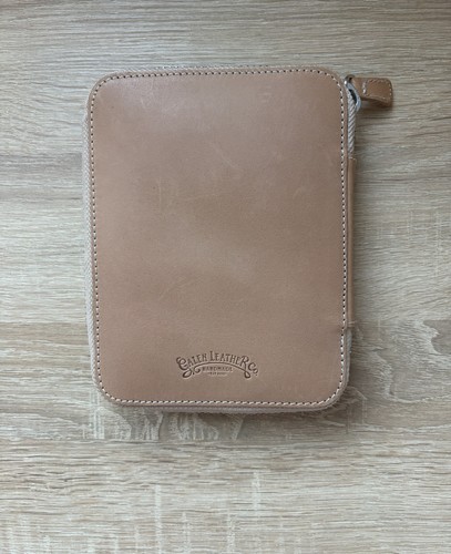 Used Galen Leather 10 Slot Pen Case Undyed Leather