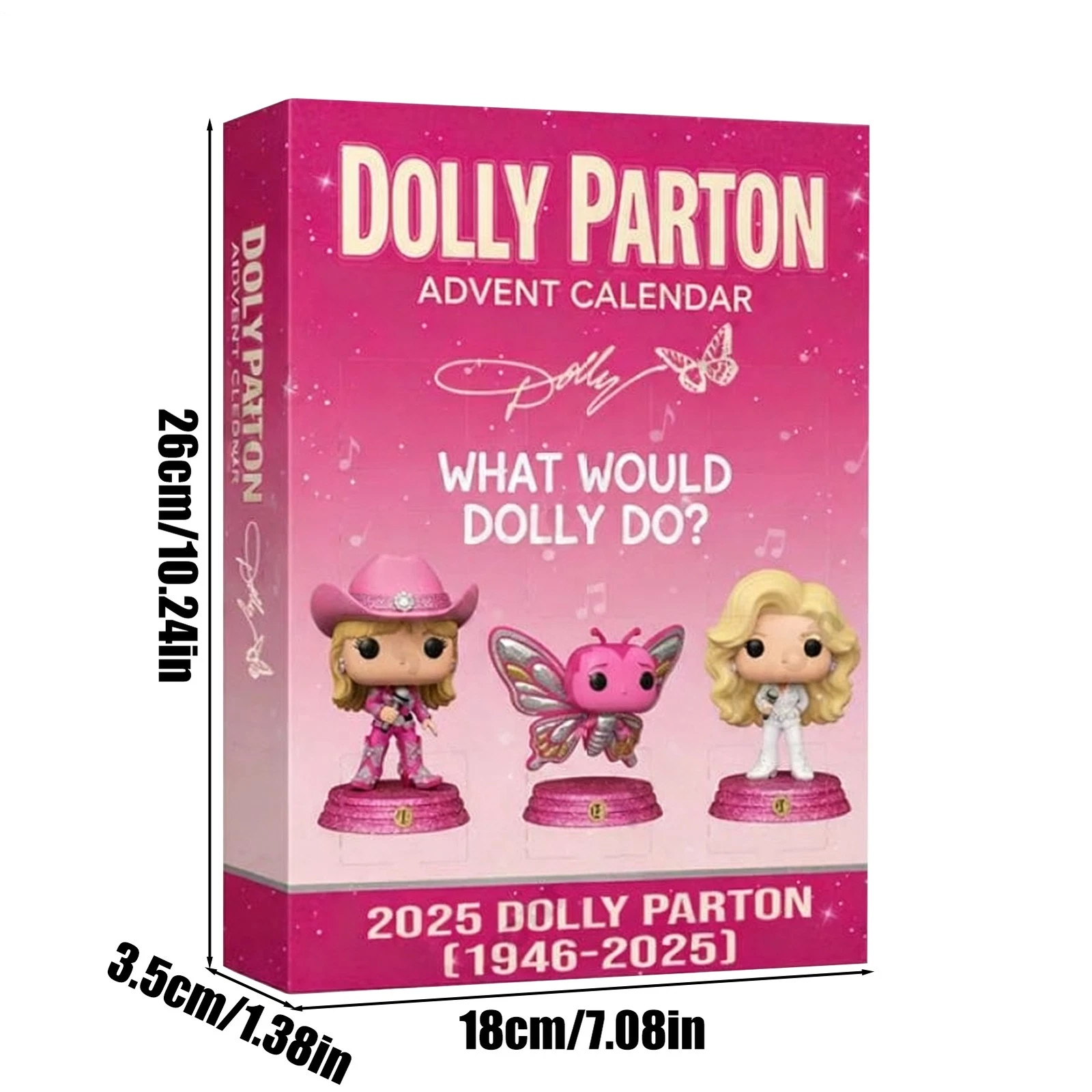Dolly Parton Christmas Advent Countdown Calendar Music Lover 2D Acrylic Pendant