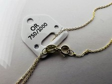 Chaîne Or jaune Massif 18k 750/1000 Neuve