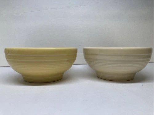 Fiesta 5" Sunflower And Ivory Footed 14 oz Rice Bowls Fiestaware