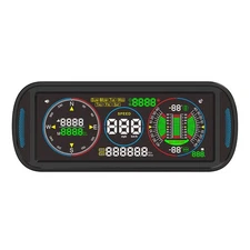 Car HUD Head Up Display F6, OBD+GPS+BDS Smart Gauge, Works Great for Most Cars