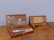 Lot 2 Antique Carving Tools S.J. Addis London & Warren Tool Co. & Wood Case Box