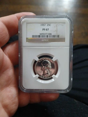 1957 Washington Quarter 25C *NGC PF67*Certified *90% Silver* PR67