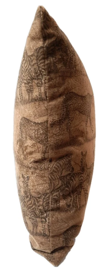 VTG Velvet Velour African Safari Cheetah Zebra Decorative Throw Pillow 16"×16" - Image 4 of 4