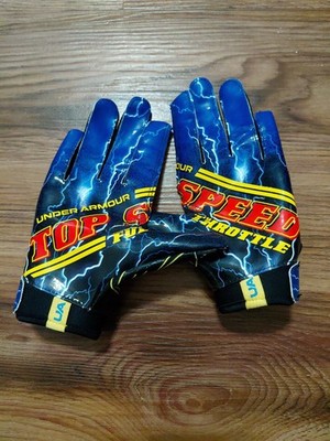 Under Armour UA Blur Limited Top Speed Full Throttle Football Gloves YLG NEW 