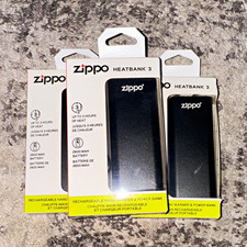 NEW Bundle of 3 Zippo HeatBank 3 Rechargeable Hand Warmer Power Bank Hunting