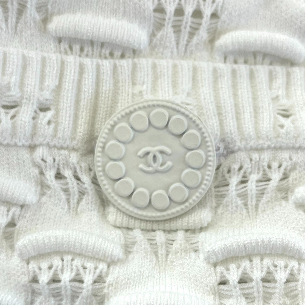 CHANEL Cleaned Coco Mark Button Short Sleeve Knit… - image 8