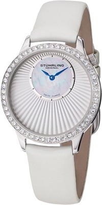 Vogue-336 White Leather | Silver Dial Wristwatch 336.121P2Set