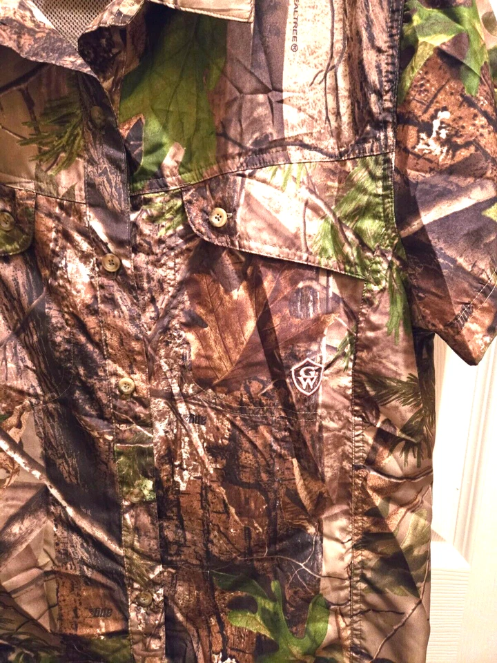 Boys Youth XL Vented Realtree Short Sleeved Shirt Camoflauge Game Winner - Image 4 of 4