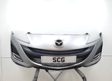 MAZDA 3 MK2 BL COMPLETE FRONT BUMPER WITH GRILLES & FOGS SILVER 2009-2014