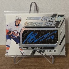 2023-24 Upper Deck Engrained Rookie Signature Shots Samuel Bolduc Silver /299 RC