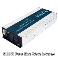 5000W 36V to 120V Pure Sine Wave Power Inverter Home Solar System Camp Motor Car