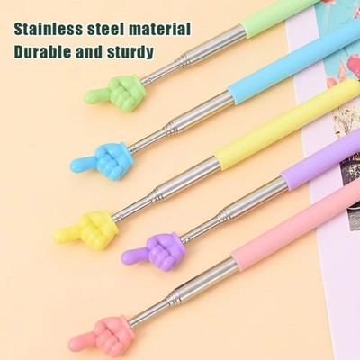 Durable Stainless Steel Teaching Pointer Telescopic Rod Finger Design Teaching S