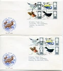 1966 BIRDS ORD+PHOS GREAT BRITAIN QE2 PHILART ILLUS. FDC x2 LONDON FDI PMKS VGC