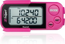 3Dtrisport 3D Walking Pedometer with Clip  Strap, Accurate Step Counter with 30
