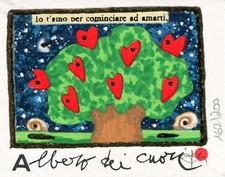 FRANCESCO MUSANTE - ALBERO DEI CUORI - serigrafia firmata
