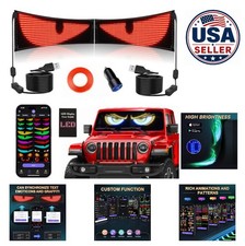 LED Sign 15x4 Inch Scrolling Full Color Bluetooth App Custom Programmable Car
