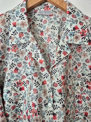 Liberty Tana Lawn Floral Open Neck Cotton Shirt Size 20 Cotswold Collections 