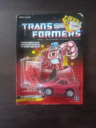1986 Transformers Throttlebot Chase Figure NIB