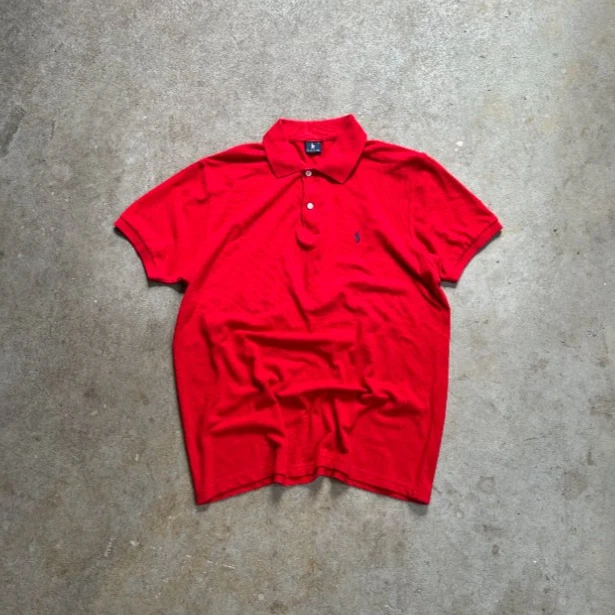 Polo Ralph Lauren Red Pique Cotton Polo Shirt