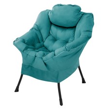 Fauteuil chaise relax salon rembourré du PP coton pétrole structure en acier