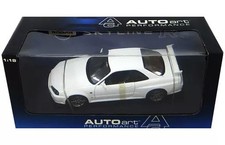 AUTOart 77303 1/18 Nissan Skyline GT-R R34 1999 White Performance Model Car