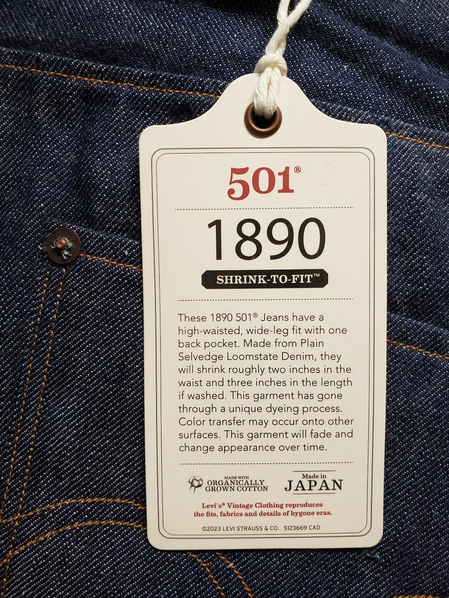 LEVI’S vintage closing 501 1890モデル LEVI'S 1890 501 xx LVC Vintage Clothing Shrink-to-Fit Selvedge
