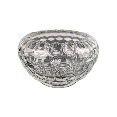 Vintage FOSTORIA American Pattern Cupped in Footed Bowl Vase 8" Wide VG