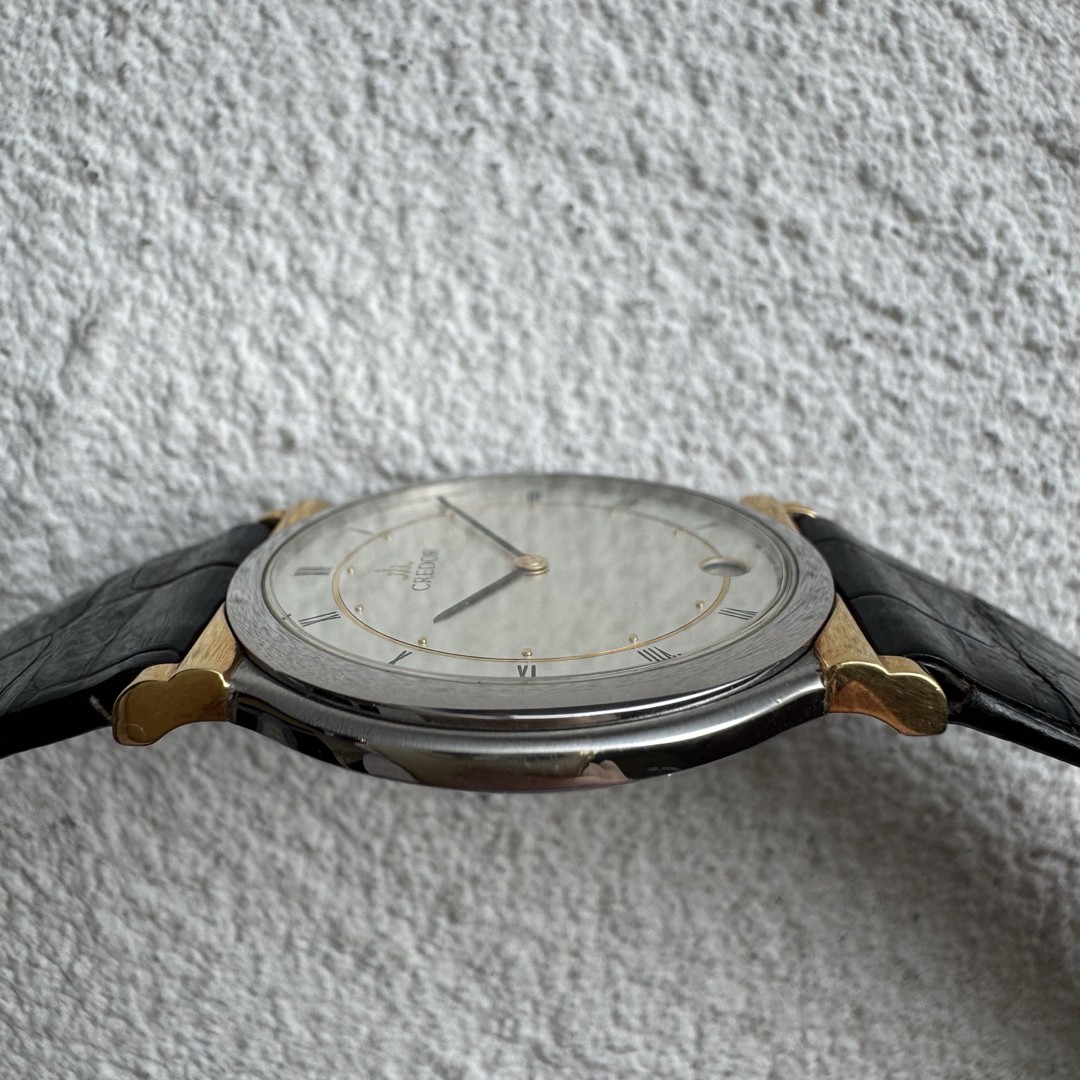 SEIKO Credor 7779 6000 Quartz Watch K18 SS Silver Gol… - Gem