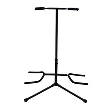 American Pro Audio Dual Guitar Stand with Adjustable Latch for Two Guitars