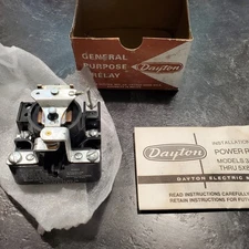 Dayton 3X744 Open Frame Power Relay 24 VAC 50/60 Hz 30amp SPDT-NOS-NIB