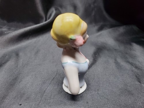 A2 3" Antique vintage Porcelain half doll German handpainted - Picture 6 of 9