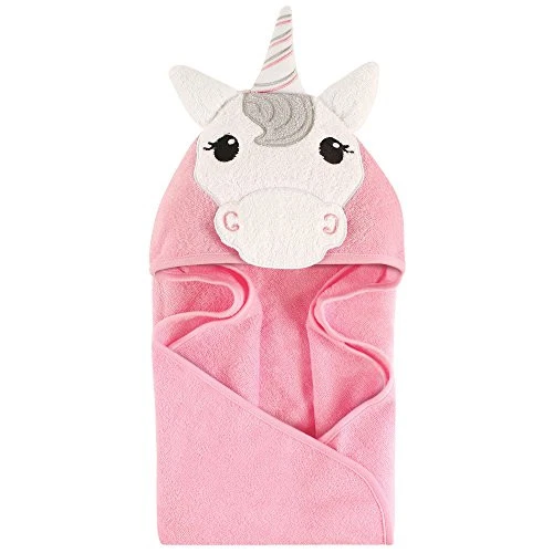 Unicorn Hooded Towel for Babies Soft Cotton Terry 33x33 Inches Adorable Design