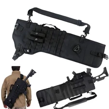Tactical Rifle Scabbard Gun Sling Bag Molle Shotgun Shoulder Holster Soft Case 