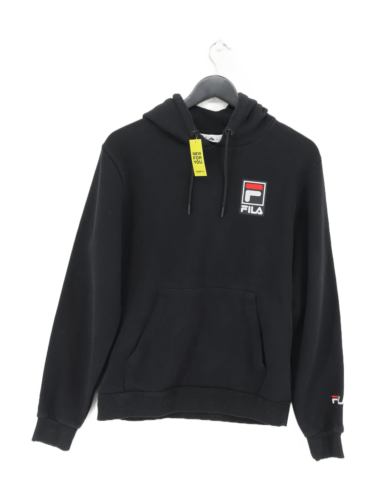 Fila Felpa Donna con Cappuccio M Nero Cotone con Pullover Poliestere