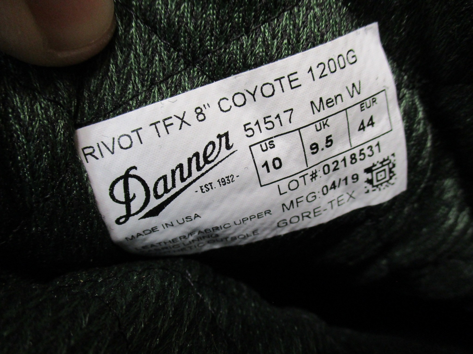 #NWOT DANNER RIVOT TFX 1200G GORE-TEX MILITARY CO… - image 10