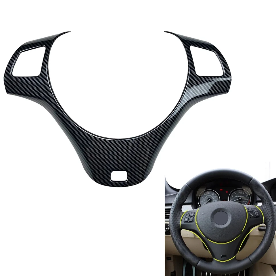 For BMW M 3 E90 E91 E92 E93 2005-11 Carbon Fiber Steering Wheel Trim Cover Frame - Image 4 of 4