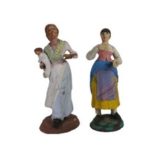 Lotto 5 Pastori Antichi Anni 40' 50 'STATUINE PRESEPE NAPOLETANO TERRACOTTA