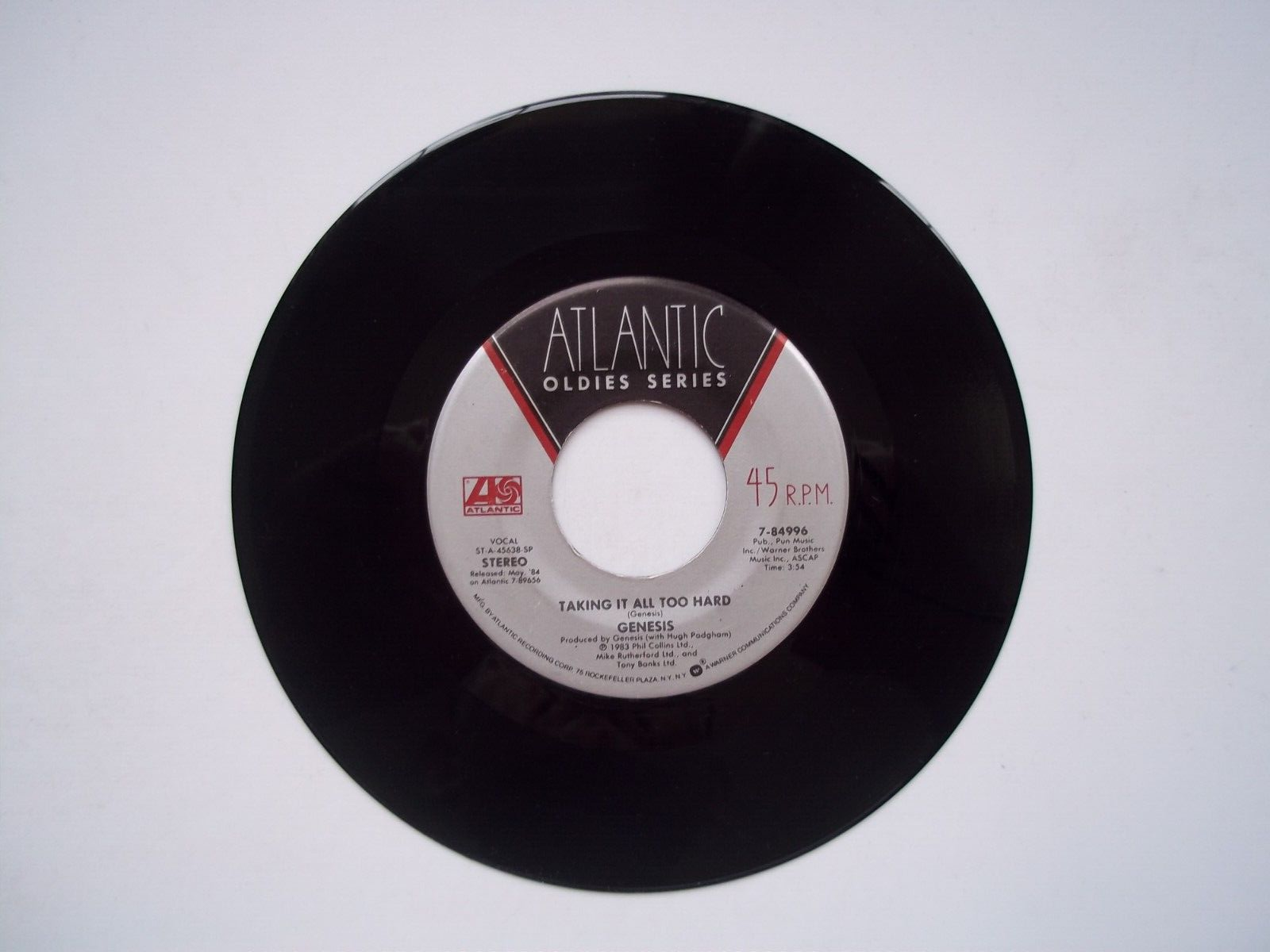 GENESIS That's All / Taking It All Too Hard 45 RPM 7" Record eBay