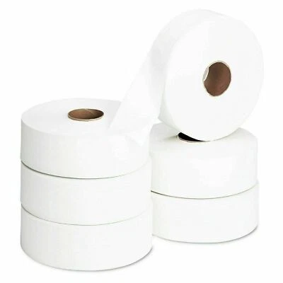 Papier toilette Maxi Jumbo blanc-6 Rouleaux 380 mètre -2 plis- REF: 050308