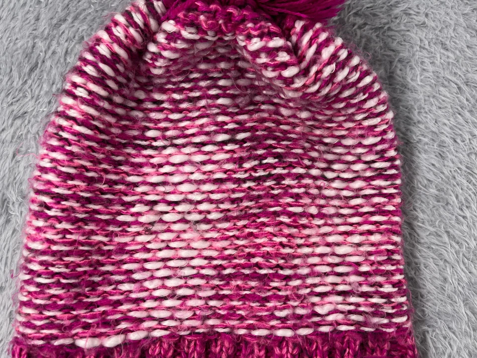 The North Face Gorro Toque Jóvenes Niñas Mediano Rosa Blanco 100% Acrílico Pom Foto 4 de 4