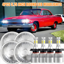 5.75 5-34 Led Headlights Hilo Beam 4pcs For 1962-1975 Chevy Impala Bel Air