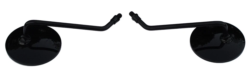 Espejos retrovisores redondos negros para motocicleta de 4" - Kawasaki H1, H2 Foto 3 de 4