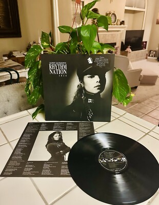 JANET JACKSON RHYTHM NATION 1814 LP 1989 EUROPE First Press VINYL 393920-1 MINT!