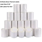 40 Rolls Direct Thermal Labels 4x6 Labels 250/Roll For Zebra 2844 Eltron ZP450