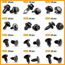 120Pcs Bumper Clips FENDER TRIM Car Auto Push Pin Rivet FASTENER PANEL Retainer