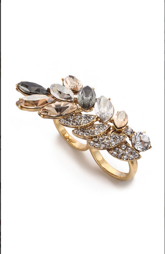 Jenny Packham Women's Bianca Ii Ring - Silk Large *