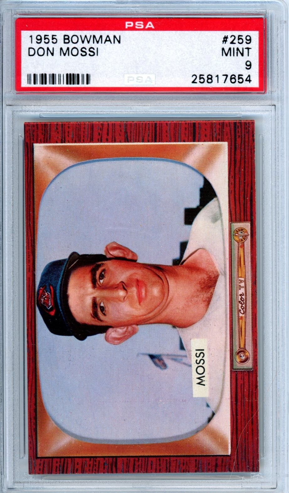 1955 Bowman Don Mossi 259 PSA 9 Indians